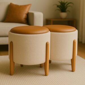 KIT 2 PUFFS BANQUETAS PARA SALA ESCRITÓRIO